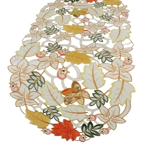 Xia Home Fashions Daisy Lace Embroidered Cutwork Spring Table Runner 15-Inch by 70-Inch Xia Home Fashions Daisy Lace Embroidered Cutwork Spring Table Runner 15-Inch by 70-Inch